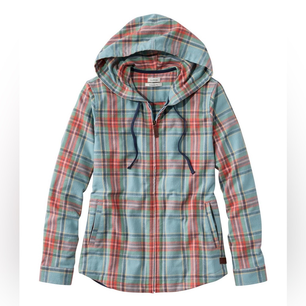 L.L.Bean Relaxed Fit Plaid Shirt Jacket size M